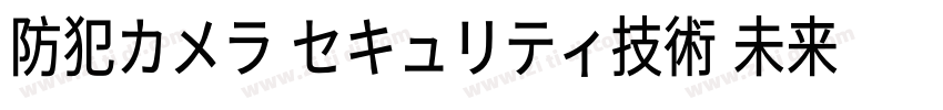 防犯カメラ セキュリティ技術 未来の防犯字体转换